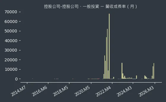 控股公司-控股公司、一般投資 營收成長率