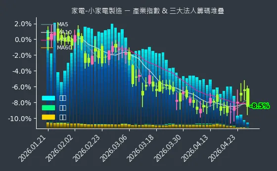 家電-小家電製造 法人籌碼