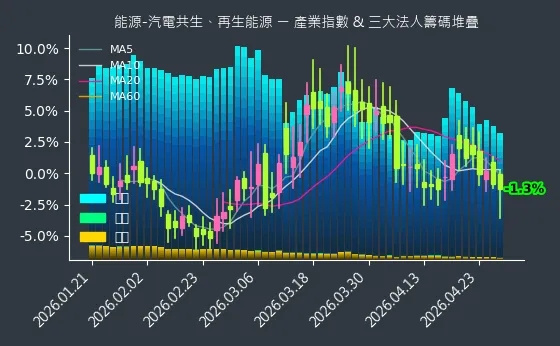 能源-汽電共生、再生能源 法人籌碼