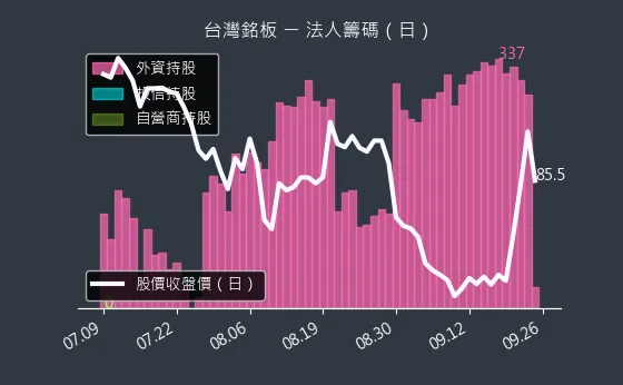 6593 台灣銘板 法人籌碼