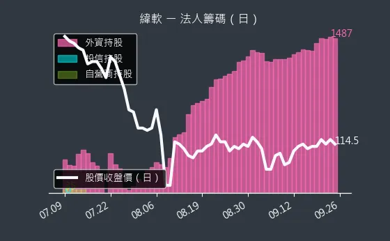 4953 緯軟 法人籌碼