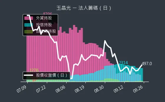 3406 玉晶光 法人籌碼