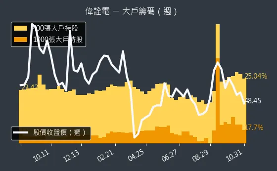 2436 偉詮電 大戶持股變動、集保戶變化