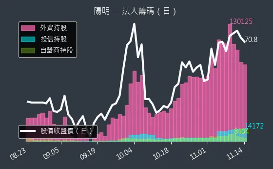 2609 陽明 法人籌碼