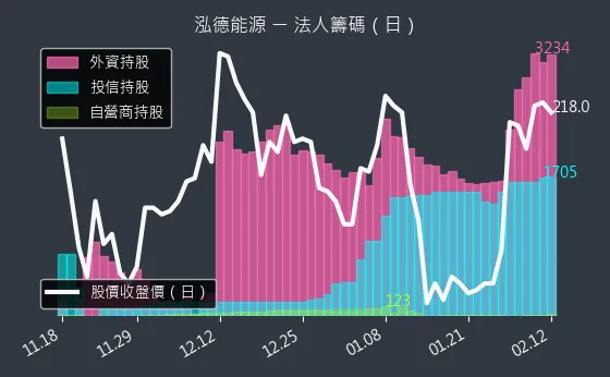 6873 泓德能源 法人籌碼