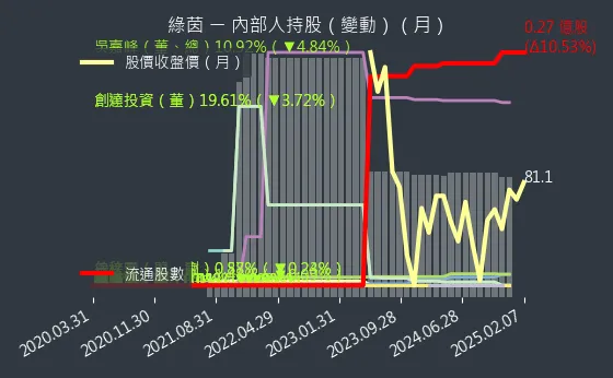 6846 綠茵 內部人持股