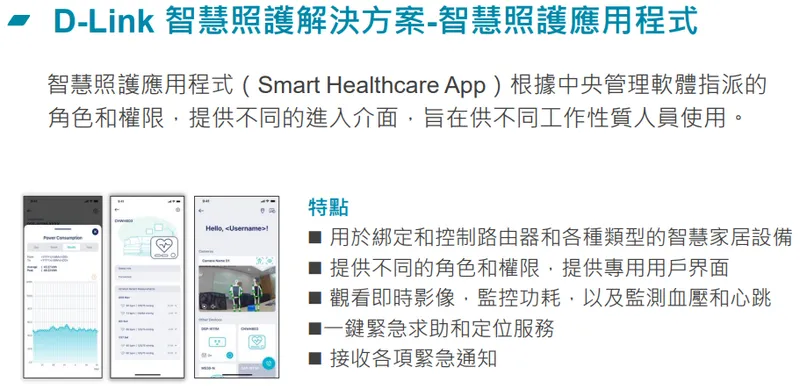 友訊 D-Link 智慧照護解決方案 - 硬體設備