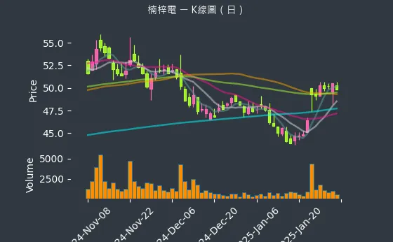 2316 楠梓電 K線圖（日）