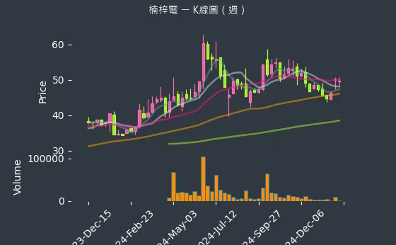 2316 楠梓電 K線圖（週）