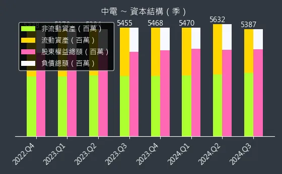 1611 中電 資本結構