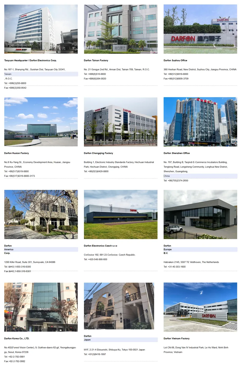 達方電子全球營業據點