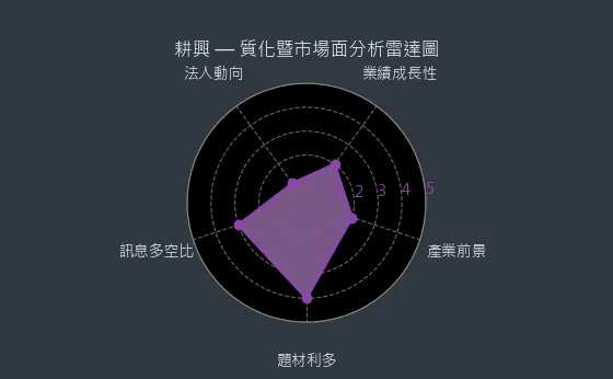 6146 耕興 質化暨市場面分析雷達圖