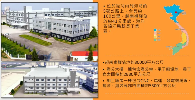 祺驊精密越南祺驊公司廠房簡介