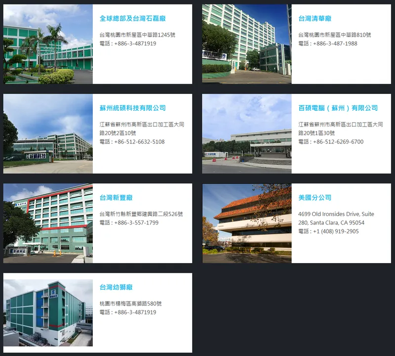 景碩科技全球服務據點