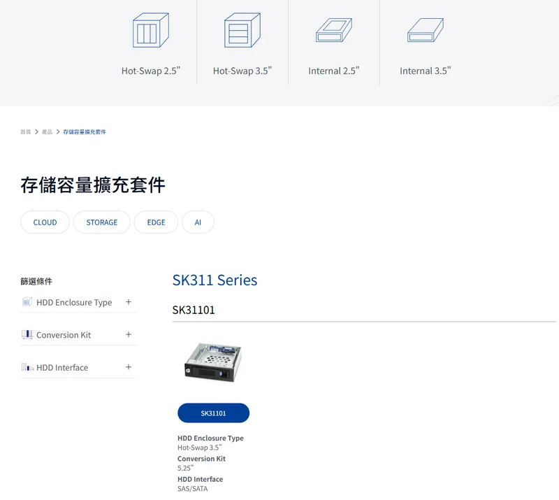 勤誠興業存儲容量擴充套件
