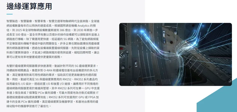 勤誠興業邊緣運算應用