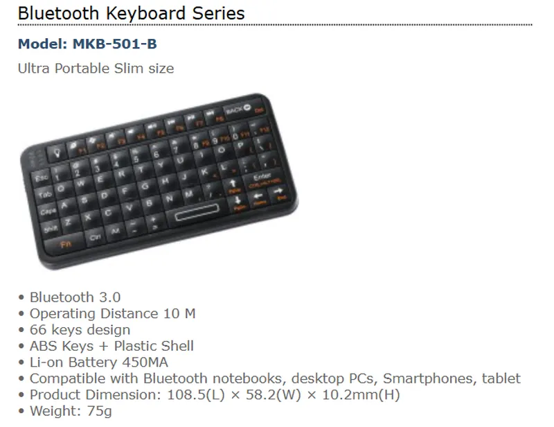 東友科技無線鍵盤