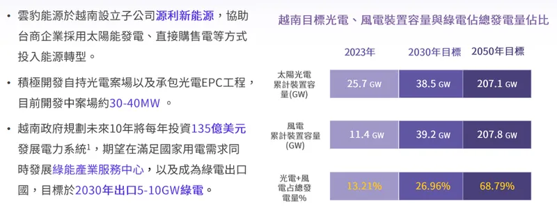 雲豹能源科技成立子公司源利新能源進軍越南
