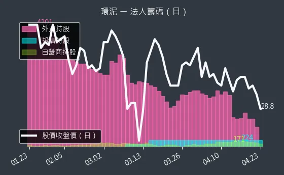 1104 環泥 三大法人買賣超