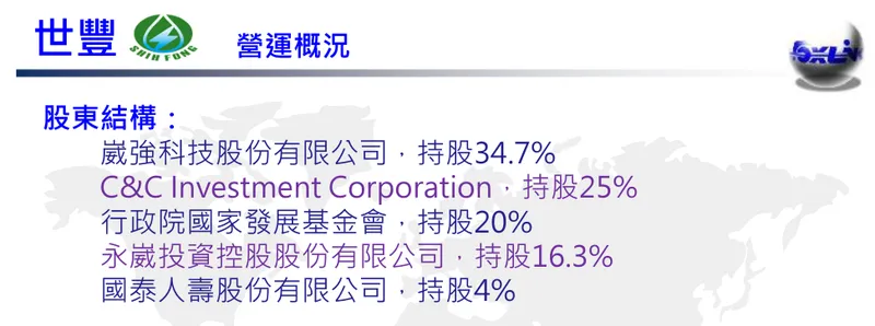 世豐電力股東結構